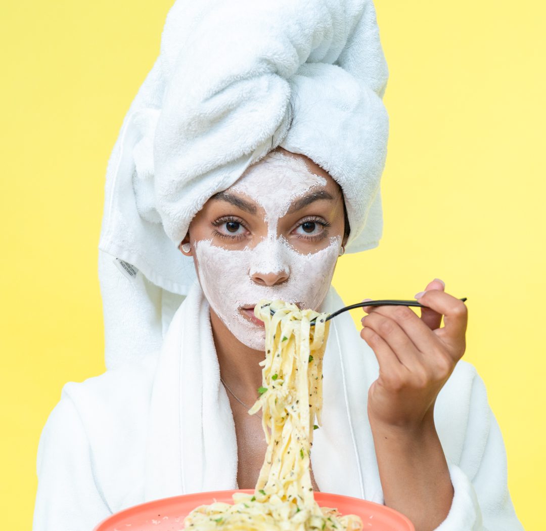 Campaign creative asset with bright lifestyle photography